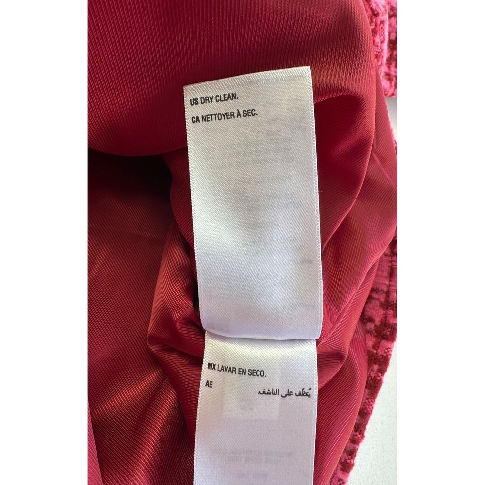 On 34th Womens 22W Tweed Blazer Pink Red Plaid Cropped Jacket Preppy Chic Plus - Picture 12 of 15